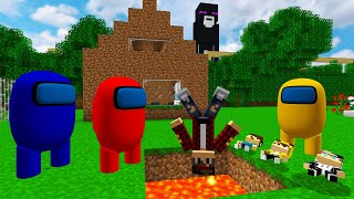 ماين كرافت لكن جيجي وكعبول وعبوسي تحولوا مخلوقات غريبة ومقلبوني 😱😨 #فلم_ماين_كرافت
