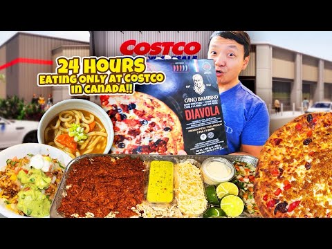 BEST Costco JAPANESE NOODLES! 24 Hours Eating ONLY Costco Food in Canada