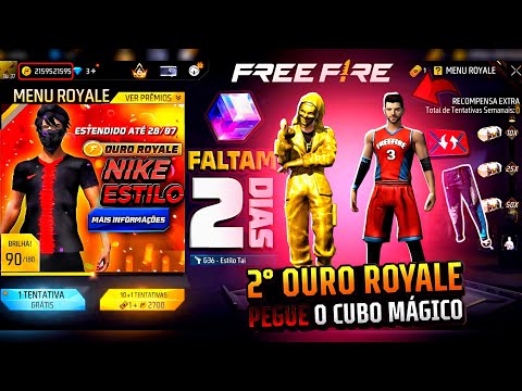 URGENTE !! 2° OURO ROYALE ESPECIAL? CUBO MÁGICO GRÁTIS, DUNK MASTER E LOJA DE DESCONTO - FREE FIRE