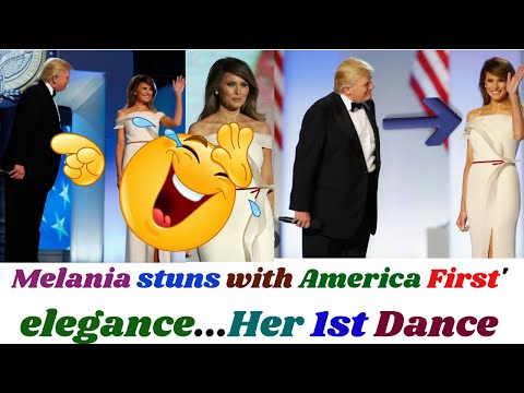 Melania’s first dance as First Lady celebrates American pride.#usa