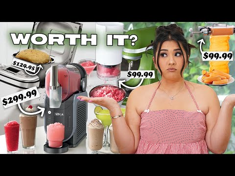 Testing VIRAL Kitchen Gadgets *Ninja Slushi, Breadmaker, Shave Ice, and More*