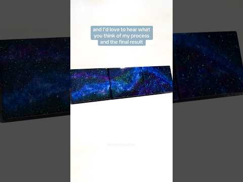 creating a 3 part space scene to honor my client’s late sister #artbyjennalynn #cremationart #artist