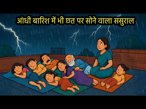 आंधी बारिश में भी छत पर सोने वाला ससुराल | Hindi Moral Kahaniya | Bedtime Stories | Moral Stories