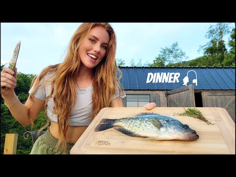 Fishing the Farm Pond - CRAPPIE! (Catch, Clean + Cook in the mountains)
