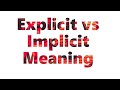 Explicit and Implicit Information in Texts
