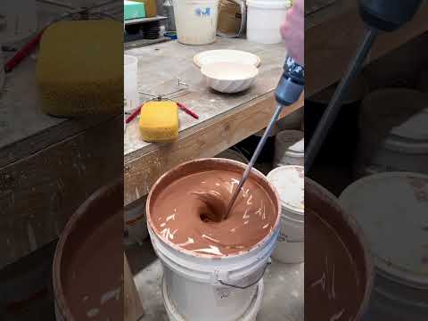Making a porcelain bowl.
