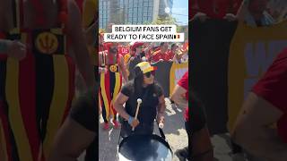 Belgium fans hit the streets before match against Spain #shorts