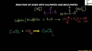 Reaction of Acids with Sulphites and Bisulphites