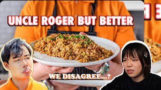 Chinese react to Joshua Weissman Making Uncle Roger's Fried Rice at Home | But Better (?)