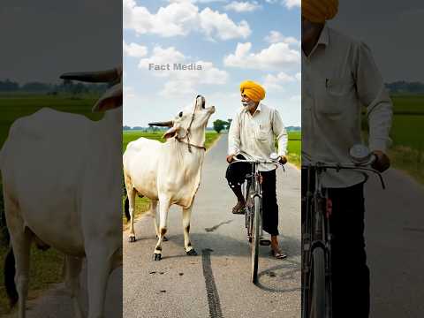 Hero Farmer Saves Calf From Deadly Flooded Pit A True Act of Humanity! #cow #dog #shorts  #elephant