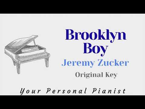 Brooklyn Boy  (Jeremy Zucker Original Key Karaoke) – Piano Instrumental Cover