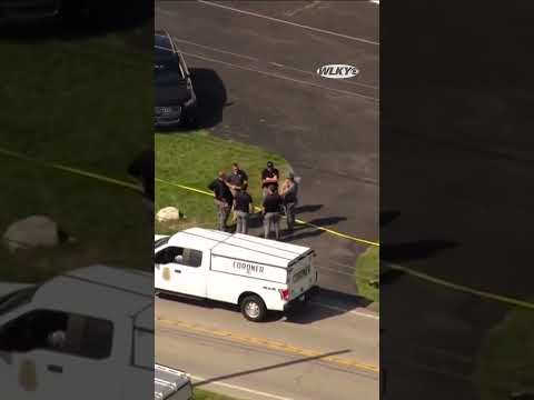AERIALS: Lexington, KY church where 4 were shot and area near airport where KSP trooper was injured