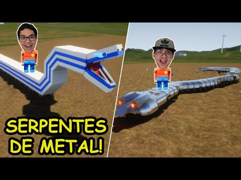 BATALHA DE SERPENTES ROBÓTICAS NO MUNDO DE BLOCOS DE LEGO!!! (BRICK RIGS)