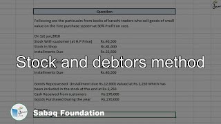 Stock and debtors method
