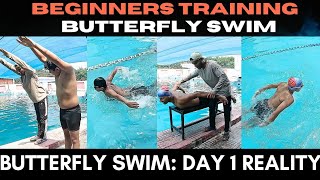Beginners Trying & Learning Butterfly Swimming for the First Time - Swimming Tips for Beginners