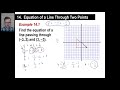 Finding Slope and Line Equations