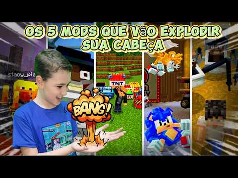 5 MODS do MINECRAFT que vão EXPLODIR sua MENTE (parte2)😱#minecraft #modi #video #sonic #viralvideo