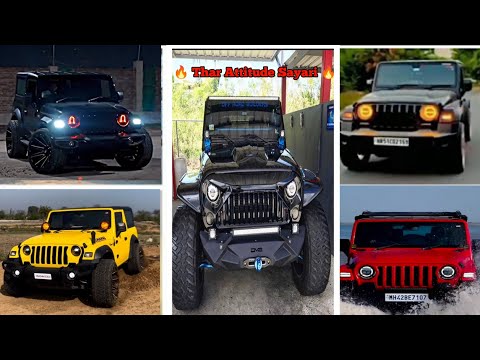 Thar Attitude Shayari 🔥Thar modified 😈 Thar attitude 💥 viral video #shorts #carlover #thar #attitude