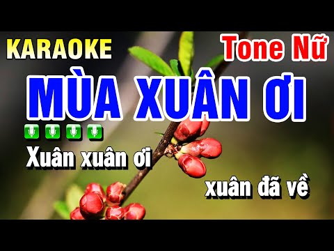 Karaoke Mùa Xuân Ơi Tone Nữ ( Beat 2025 ) Huỳnh Anh