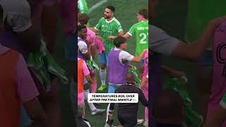 Temperatures HOT after Leagues Cup Final between Seattle and Inter Miami 🔥 #soccer #intermiami