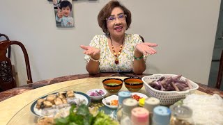 Toàn cảnh tại gia NS Lệ Thủy vào bếp với món BÚN SÚNG HẢI SẢN & CHÈ CHUỐI KHOAI LANG tuyệt ngon