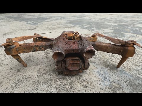 Restoring drone crash in a dry fish pond | Repair flycam falls after finding it