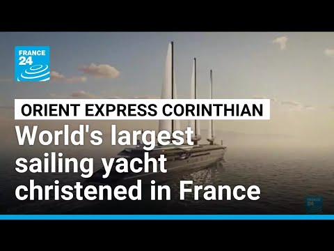YouTube video thumbnail: World's Largest Sailing Yacht Christened in Saint Nazaire Shipyards