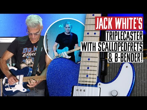 Jack White Has Scalloped Frets & a B-Bender on Fender Triplecaster Tele Demoed by John Bohlinger