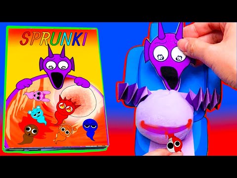 🧑‍🍼👼MAKING INCREDIBOX SPRUNKI PURPLE DURPLE PREGNANT GAMEBOOK +DURPLE SQUISHY PLAY