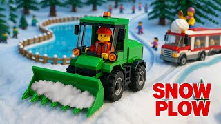 Can This LEGO Snow Plow Clean the Entire Snowy Playground?