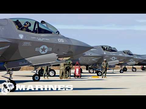 US Marine Corps. F-35B fighters during large-scale military exercises in California.