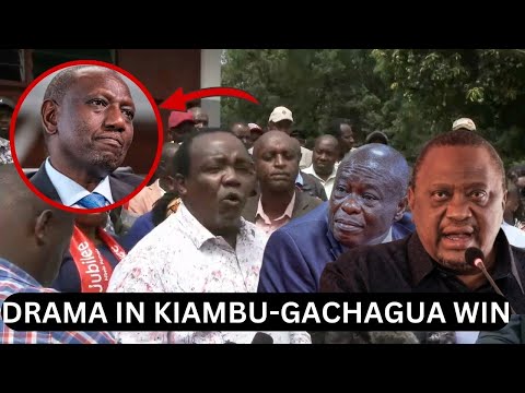 DRAMA IN KIAMBU AS UHURU ENYATTA SUPPORTERS PROTEST AGINS PRESIDENT RUTO FOR FIRING GACHAGUA