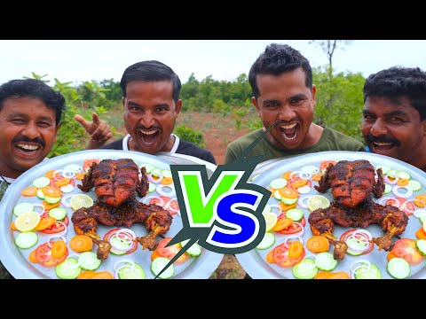 Full Chicken Eating Challenge | Village Cooking Vlog