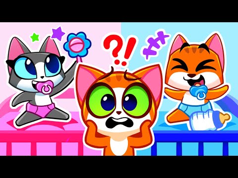 Mommy and Daddy Turned Into Babies | Copy Me and Copycat | New Sibling | Kids Cartoons | Purr-Purr