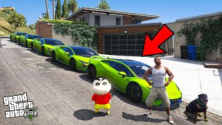 GTA 5 : Franklin Made WORLD'S LONGEST LAMBORGHINI HURACAN With Shinchan In GTA 5!
