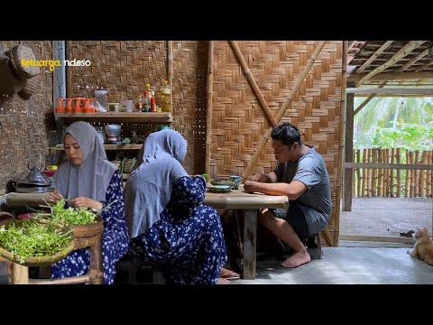 masak bunga ini enak banget, tumis bunga pepaya,peyek bayam, sarapan pagi, masakan desa