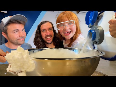 ADLEY does CRAZY SCiENCE with MARK ROBER!!  fun DIY experiments at CrunchLabs. Frozen science!🧑‍🔬