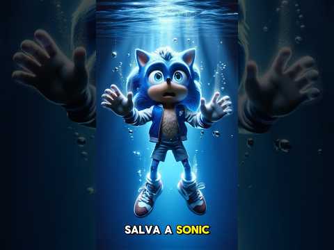 El tiburón Tralalero salva a Sonic en el mar – ¡Una historia épica! #shorts