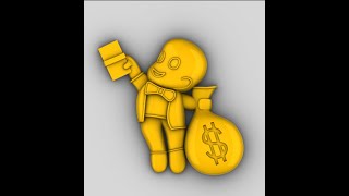 Baby Casper with Money Bag (Full Video) Modeling in MatrixGold