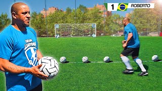 freekickerz vs Roberto Carlos ⚽ Football Challenges