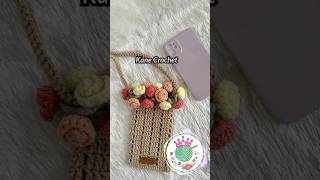 Crochet Phone Bag - Rose B213 #crochet #crochetbag