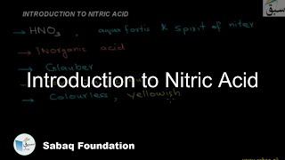 Introduction to Nitric Acid