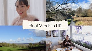 My final week in UK: Farewell Lunch & Tea in central London | Sunny day trip to Cotswolds