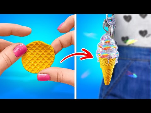 ¡MAGIA CON ARCILLA POLIMÉRICA! 🍦✨ ACCESORIOS MINI DIY 💙