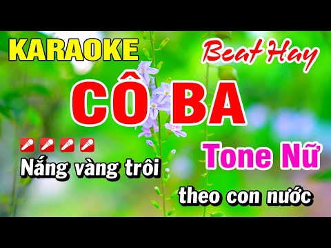 Karaoke Cô Ba (Beat Hay) Nhạc Sống Tone Nữ | Hoài Phong Organ