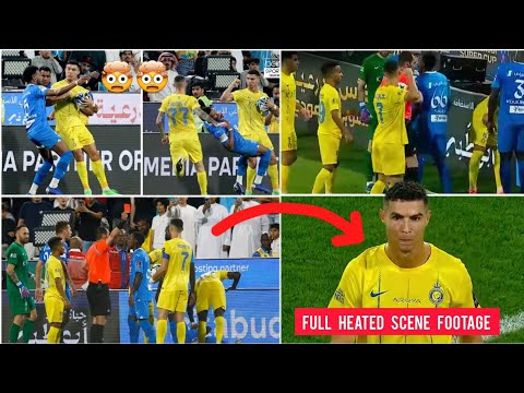 🤯🙆 Cristiano Ronaldo was red card for Clash with  Ali Al-Bulayhi in Al Nassr vs Al hilal match