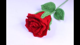 बेहद आसान क्रोशिया से गुलाब | Step By step Crochet Rose Flower for Beginners