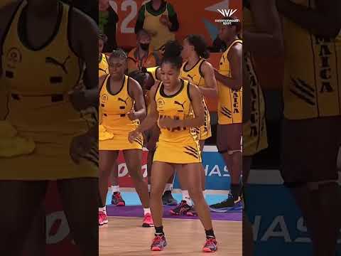 This entrance ๐ฅ Jamaica make an entrance onto the court at the Birmingham Games๐