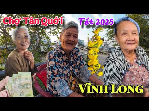 Chợ Tân Quới Bình Tân Vĩnh Long Người Lớn Tuổi Khó Khăn Nhận Quà Xuân 2025 Từ Mỹ | Khương Nhựt Minh