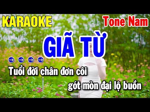 Karaoke Giã Từ Nhạc Sống Tone Nam Am | Thanh Hải